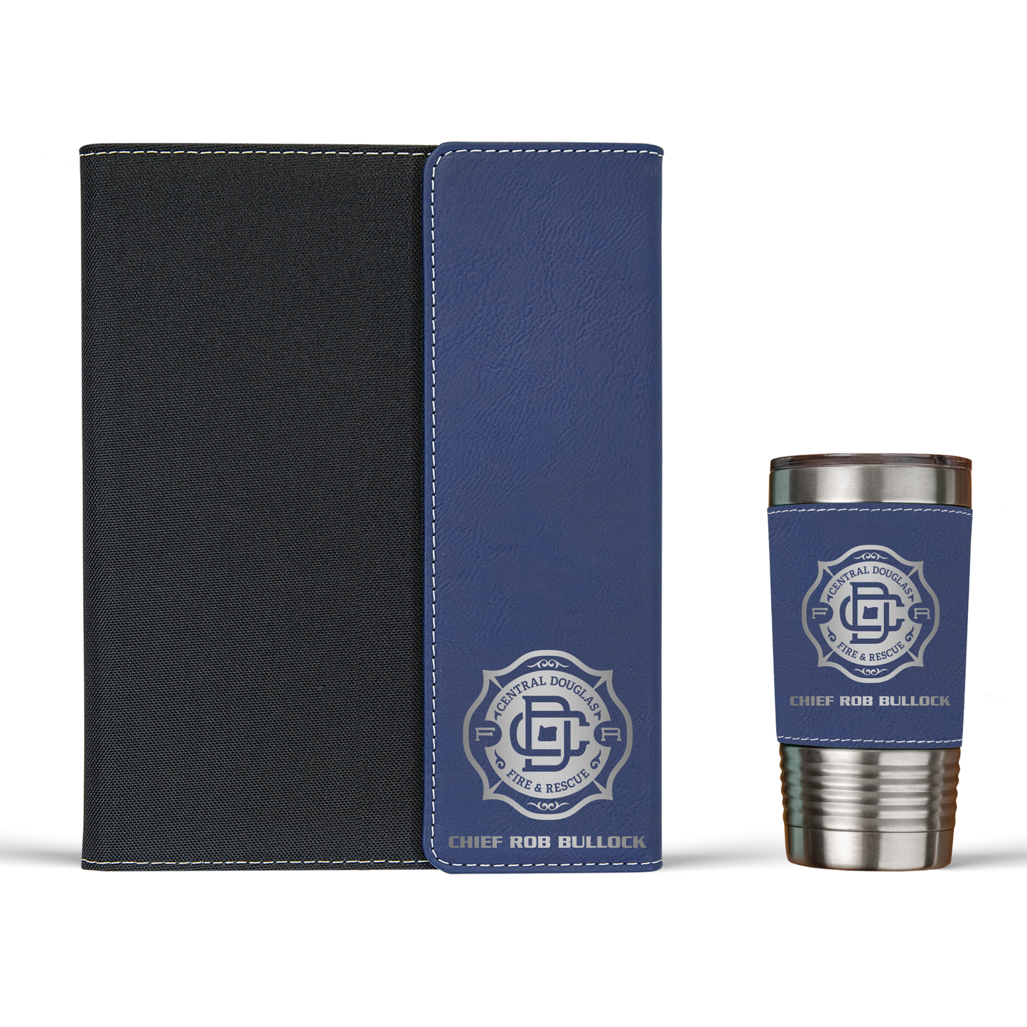 Central Douglas Fire & Rescue Engraved Portfolio & Tumbler Set