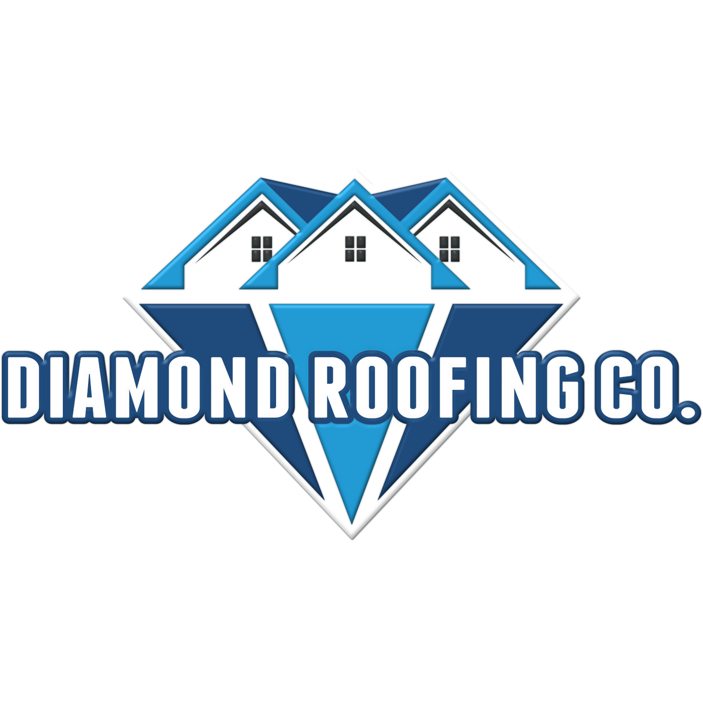 Diamond Roofing 3D Liquid Embroidery Patch