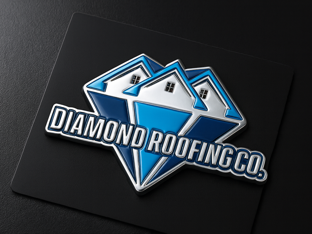 Diamond Roofing 3D Liquid Embroidery Patch