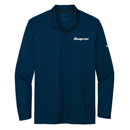 Snap-On Long Sleeve Navy Polo - NKDC2104