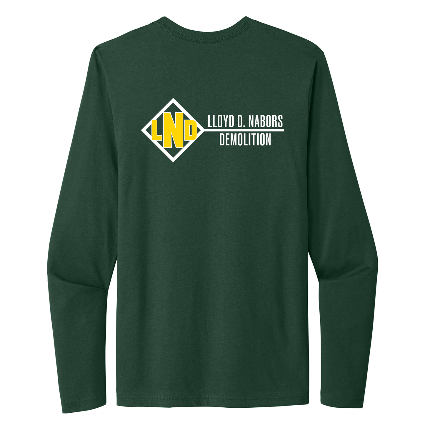 Nabors Printed Next Level Long Sleeve Tshirt - Forest Green NL3601