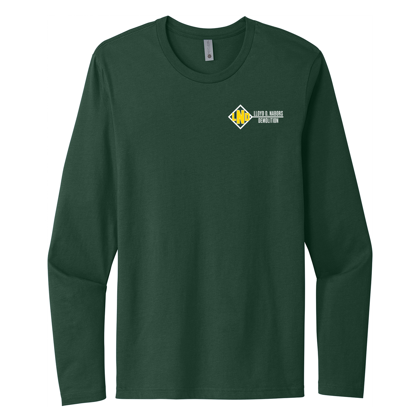 Nabors Printed Next Level Long Sleeve Tshirt - Forest Green NL3601