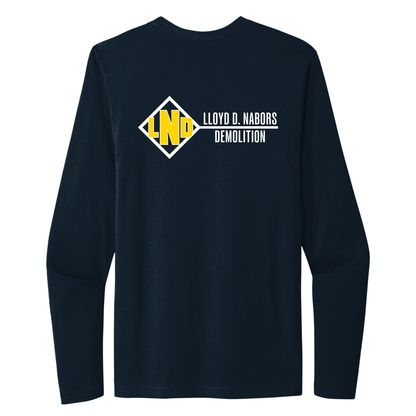 Nabors Printed Next Level Long Sleeve Tshirt - Midnight Navy NL3601