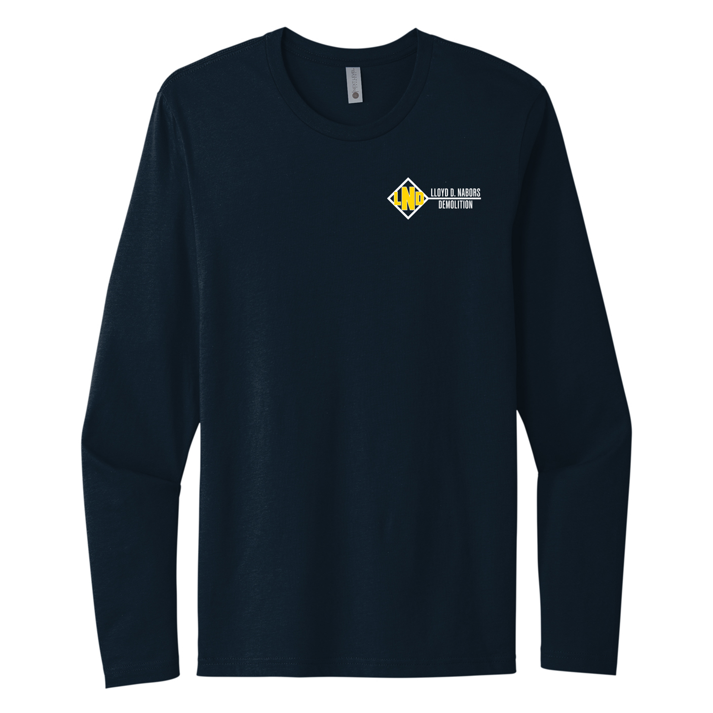 Nabors Printed Next Level Long Sleeve Tshirt - Midnight Navy NL3601