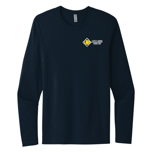 Nabors Printed Next Level Long Sleeve Tshirt - Midnight Navy NL3601