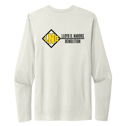 Nabors Printed Next Level Long Sleeve Tshirt - Natural NL3601