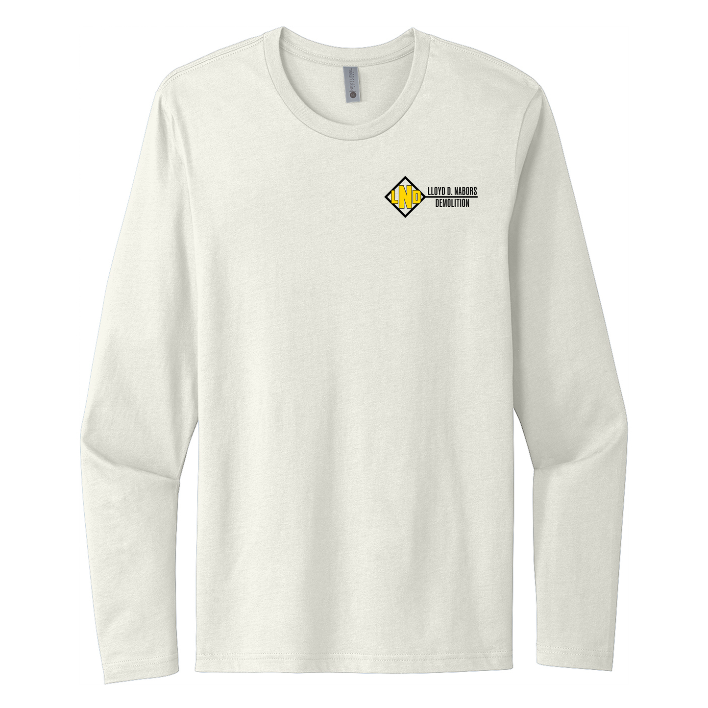 Nabors Printed Next Level Long Sleeve Tshirt - Natural NL3601