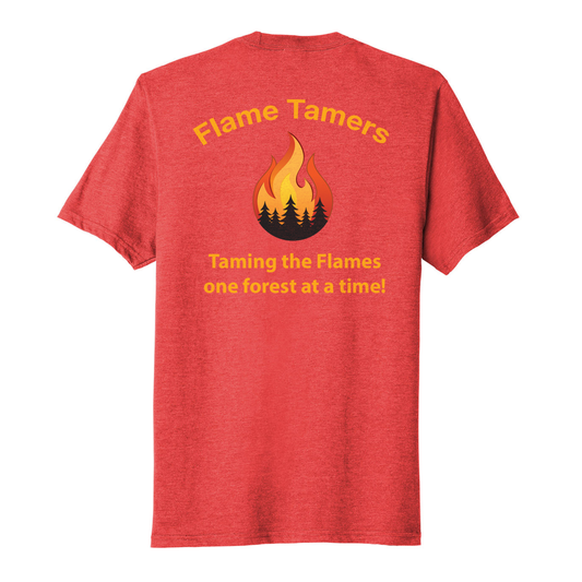 Flame Tamers Tri-Blend Tee Tshirt - Bright Red Heather PC330