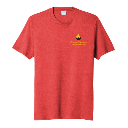 Flame Tamers Tri-Blend Tee Tshirt - Bright Red Heather PC330