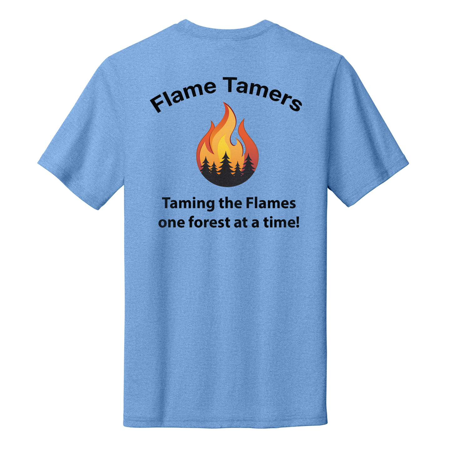 Flame Tamers Tri-Blend Tee Tshirt - Carolina Blue Heather PC330