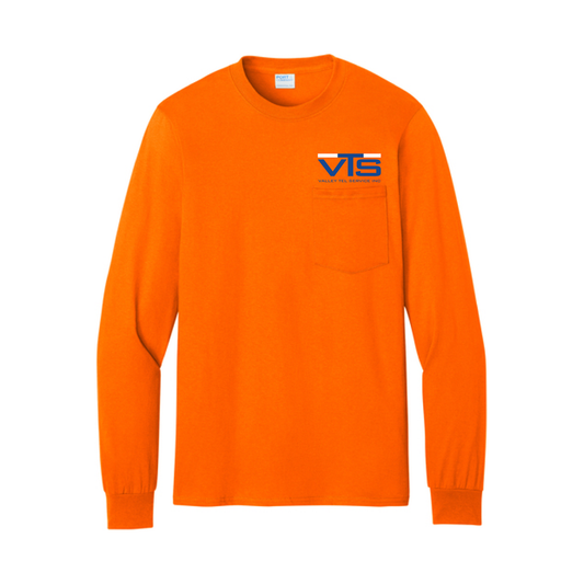 Valley Tel Safety Orange Long Sleeve -Port & Company PC61LSP