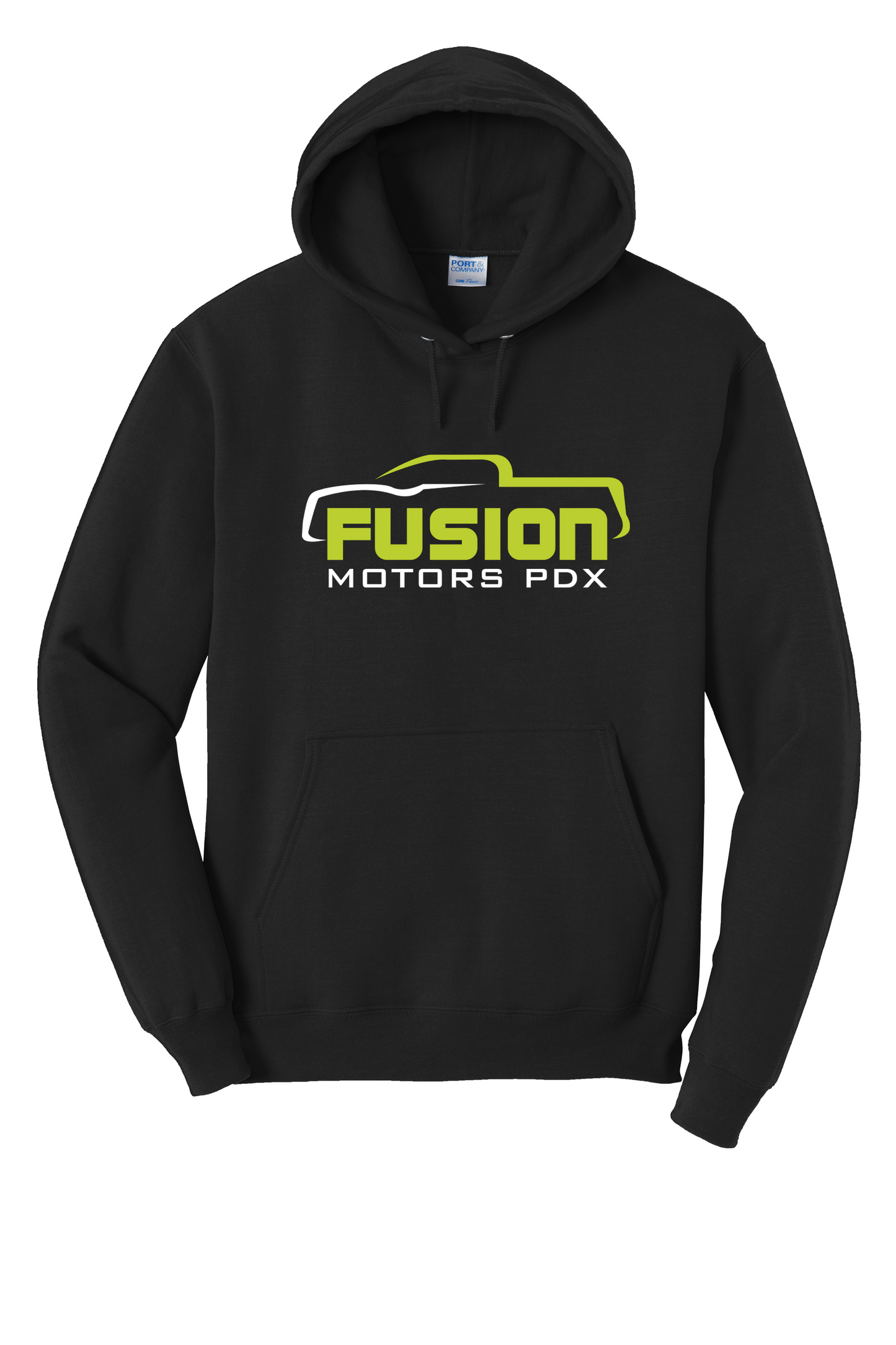Fusion Motors Logo Hoodie Neon Yellow/White - Port PC78H Black