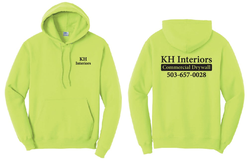 KH Interiors Work Hoodie PC78H - Safety Green