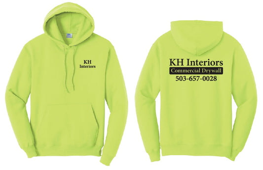 KH Interiors Work Hoodie PC78H - Safety Green