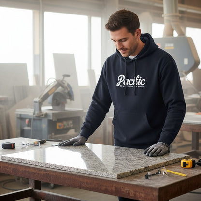 Pacific Countertop Screen Printed Hoodie | Classic Navy SS4500 Midweight Fleece