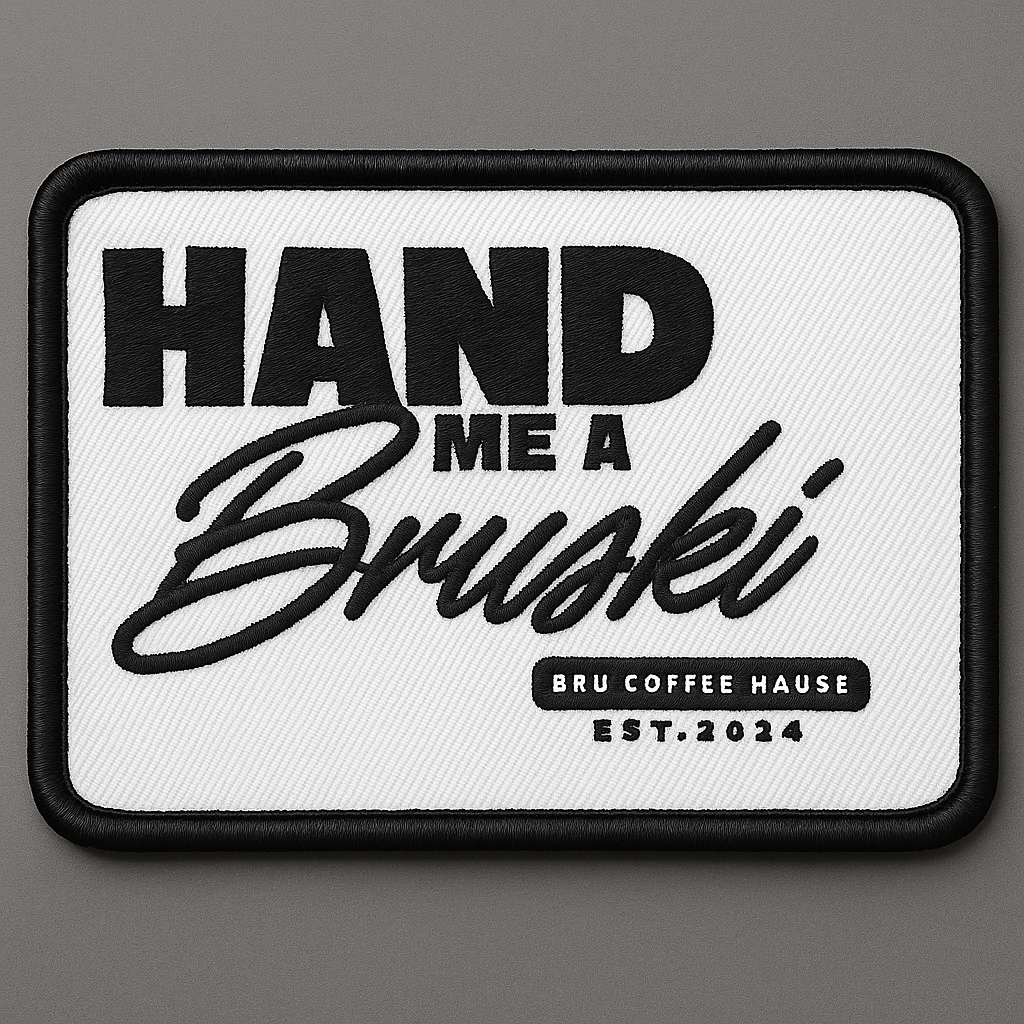 Bru Coffee Hand Me a Bruski Embroidered Patch Hat - Otto 39-165