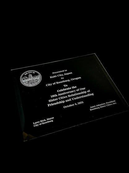 Sister City Plaque 8x10 Black - GMR810BK