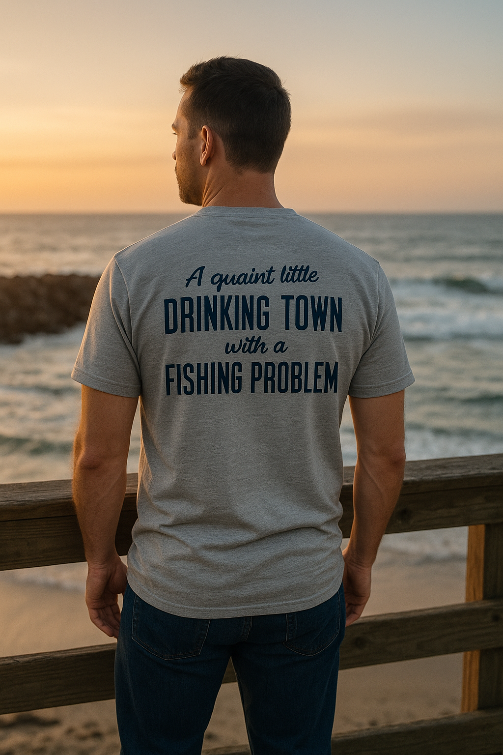 Port Hole Cafe Men's TShirt - PC54 Heather Gray