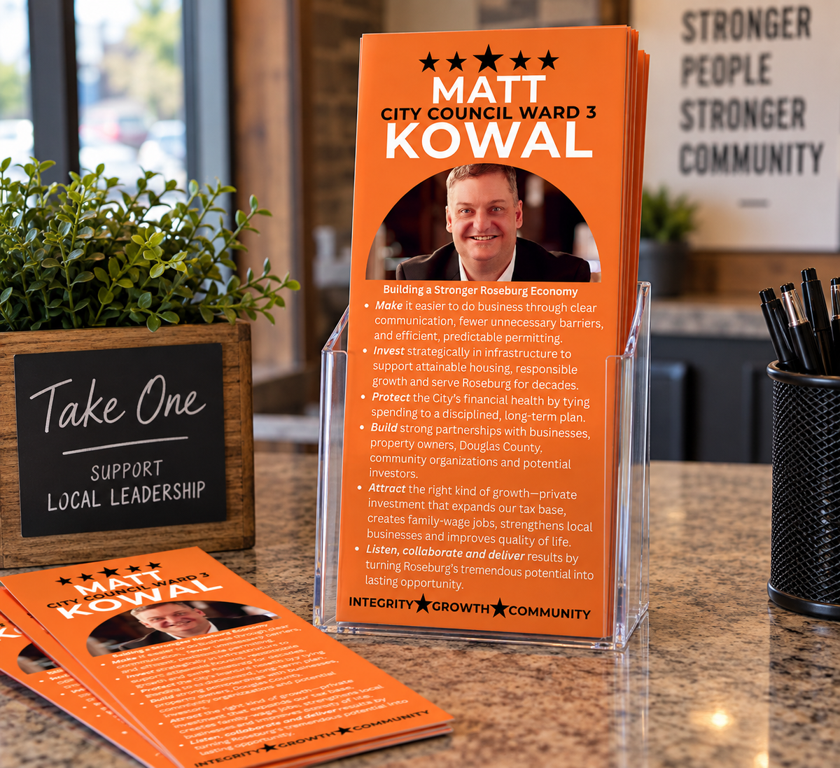 Matt Kowal City Council Rack Cards (Pack of 1000)
