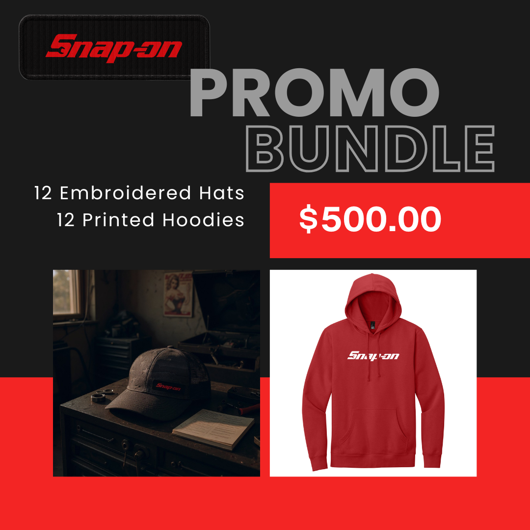 Snap-On Hoodie and Hat Bundle - DT6100 Classic Red and Outdoor Cap USA-751M