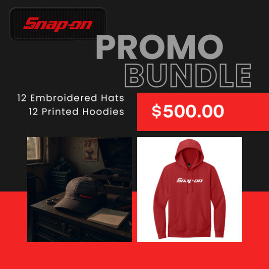 Snap-On Hoodie and Hat Bundle - DT6100 Classic Red and Outdoor Cap USA-751M