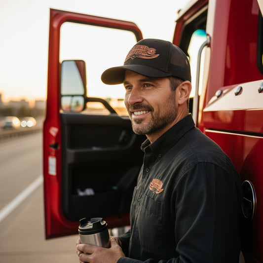 Roseburg Towing Laser Engraved Leather Patch Hat | Richardson 110 Flexfit | Tribal Logo