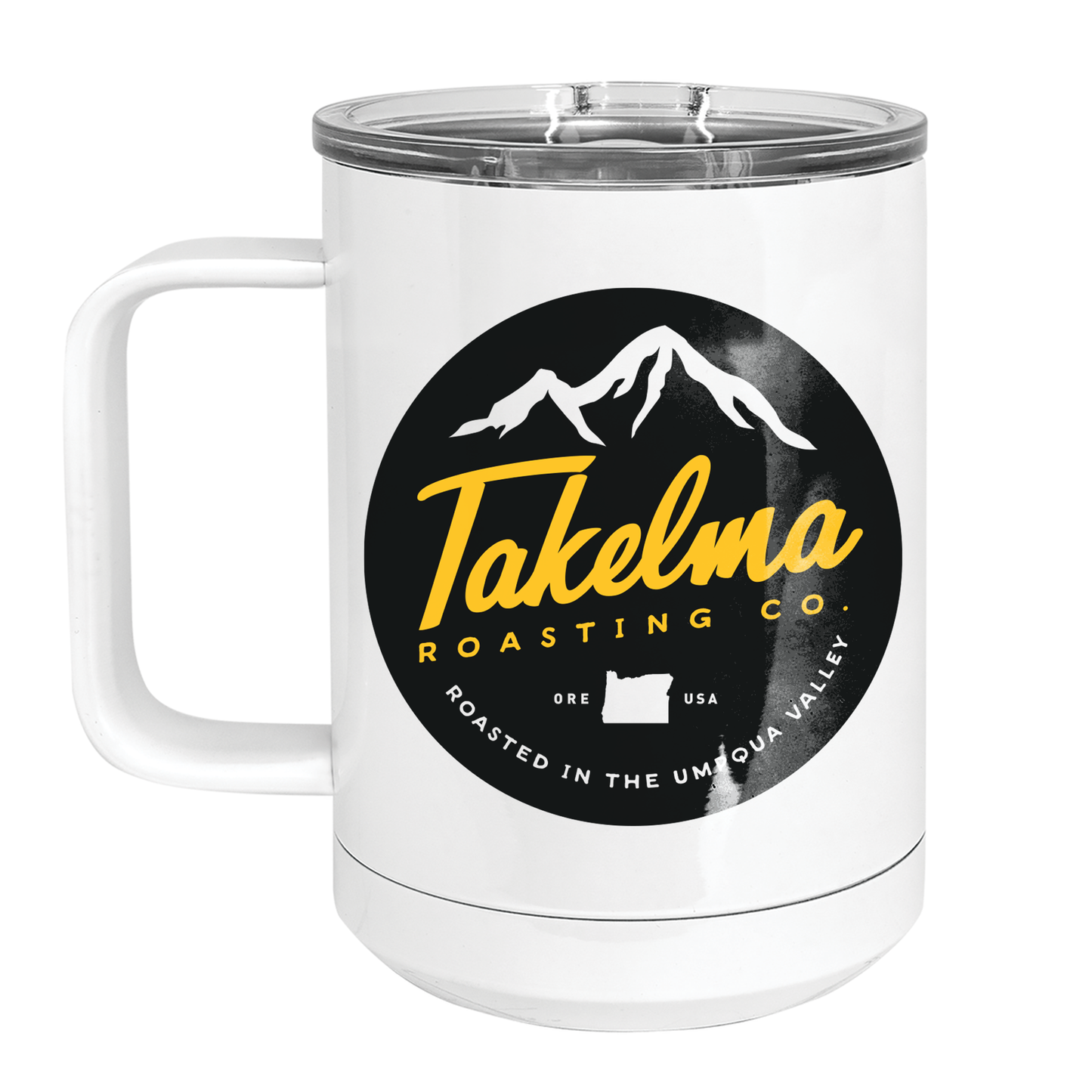 Takelma Circle Mountain Logo - 15oz Camp Mug