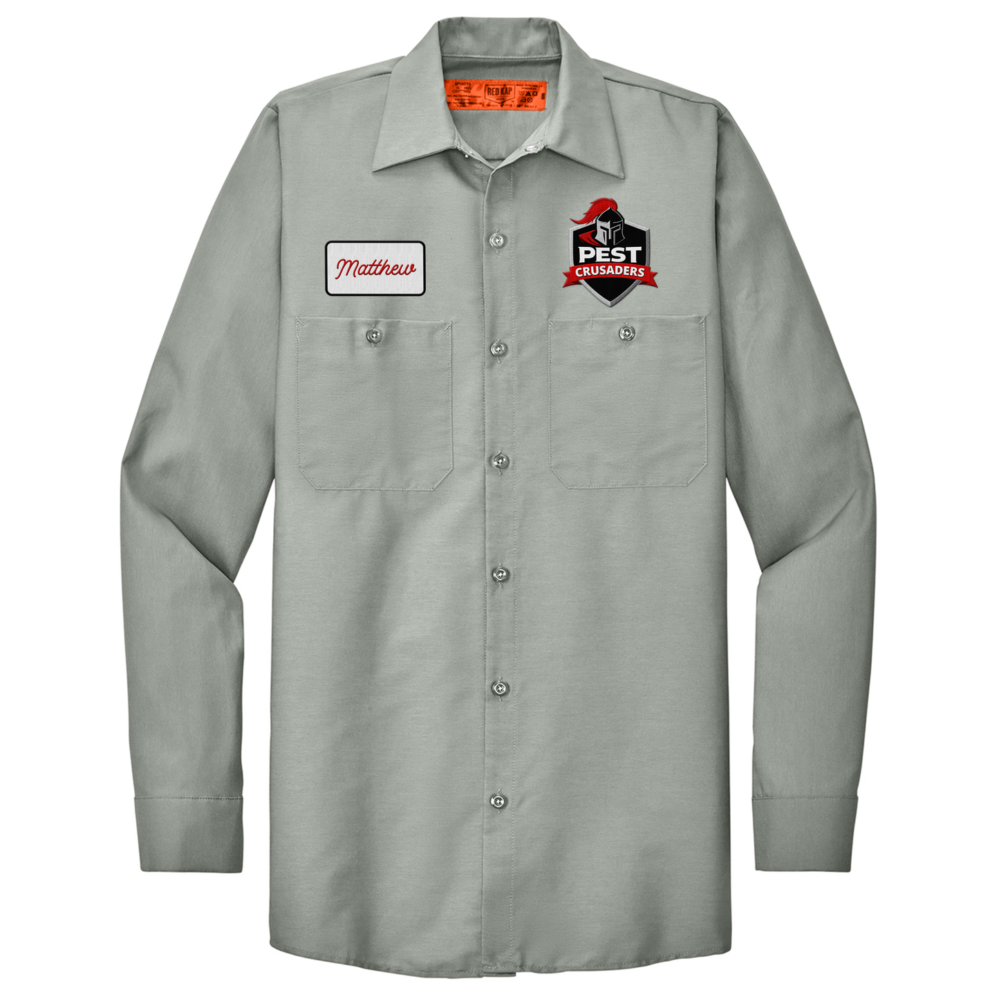 Pest Crusaders Long Sleeve Work Shirt - SP14 Light Gray