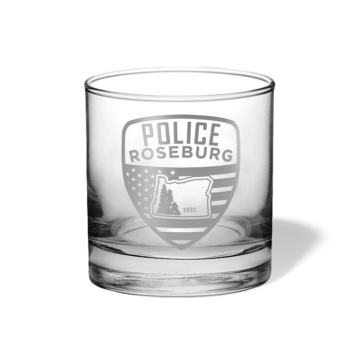 Roseburg PD Personalized Patch Pint or Whiskey Glass