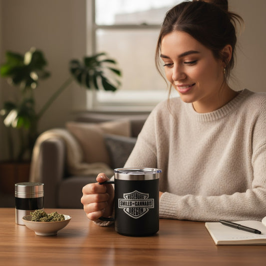 Smiles Harley Engraved Coffee Mug - 15oz Camp Mug