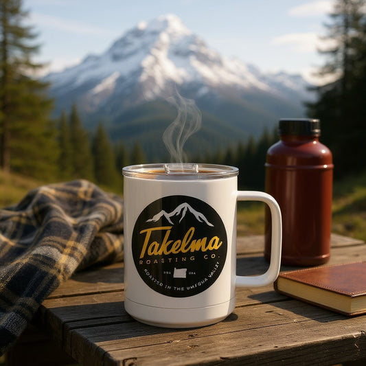Takelma Circle Mountain Logo - 15oz Camp Mug