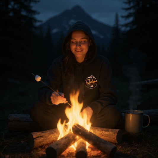 Takelma Mountain Printed Hoodie -  LC and Back DT6100 Black