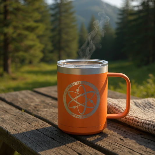 The Atom Engraved Coffee Mug - 15oz Camp Mug