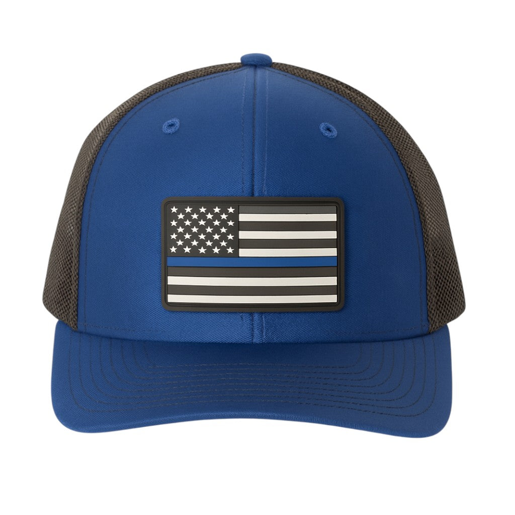 Thin Blue Line PVC Patch Hat - Richardson 112