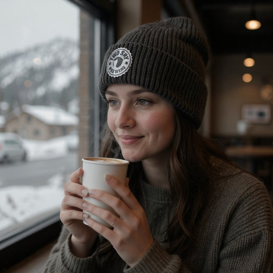 Two Shy Engraved and Embroidered Black/Silver Patch Watch Beanie - c908 Watch Beanie