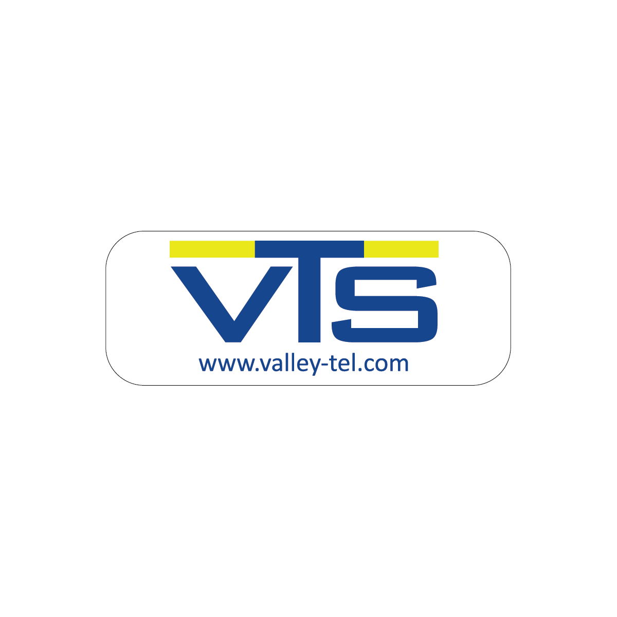 Valley Tel Stickers (2.625" x 1" Pack of 400)