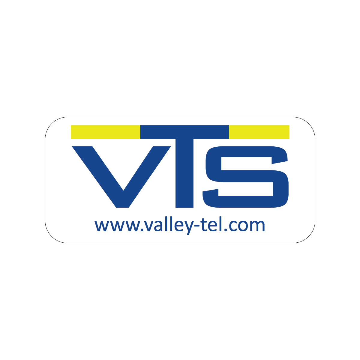 Valley Tel Stickers (3" x 1.4" Pack of 400)