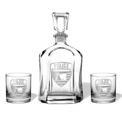 Roseburg PD Personalized Patch Pint or Whiskey Glass