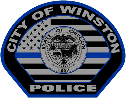 Winston Police Patch Die Cut Decals 3.75x3