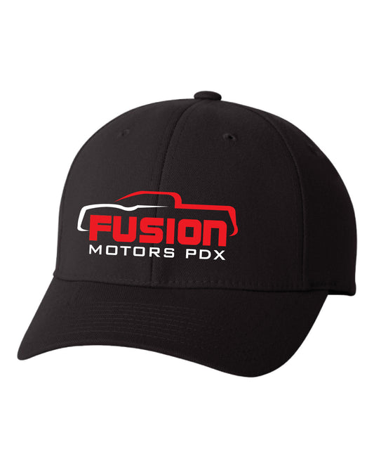 Fusion Motors Embroidered Flexfit Hat - Black Pro-Formance® Cap - 6580