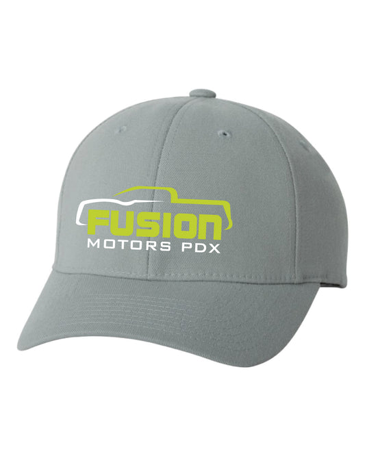 Fusion Motors Embroidered Flexfit Hat - Gray Pro-Formance® Cap - 6580