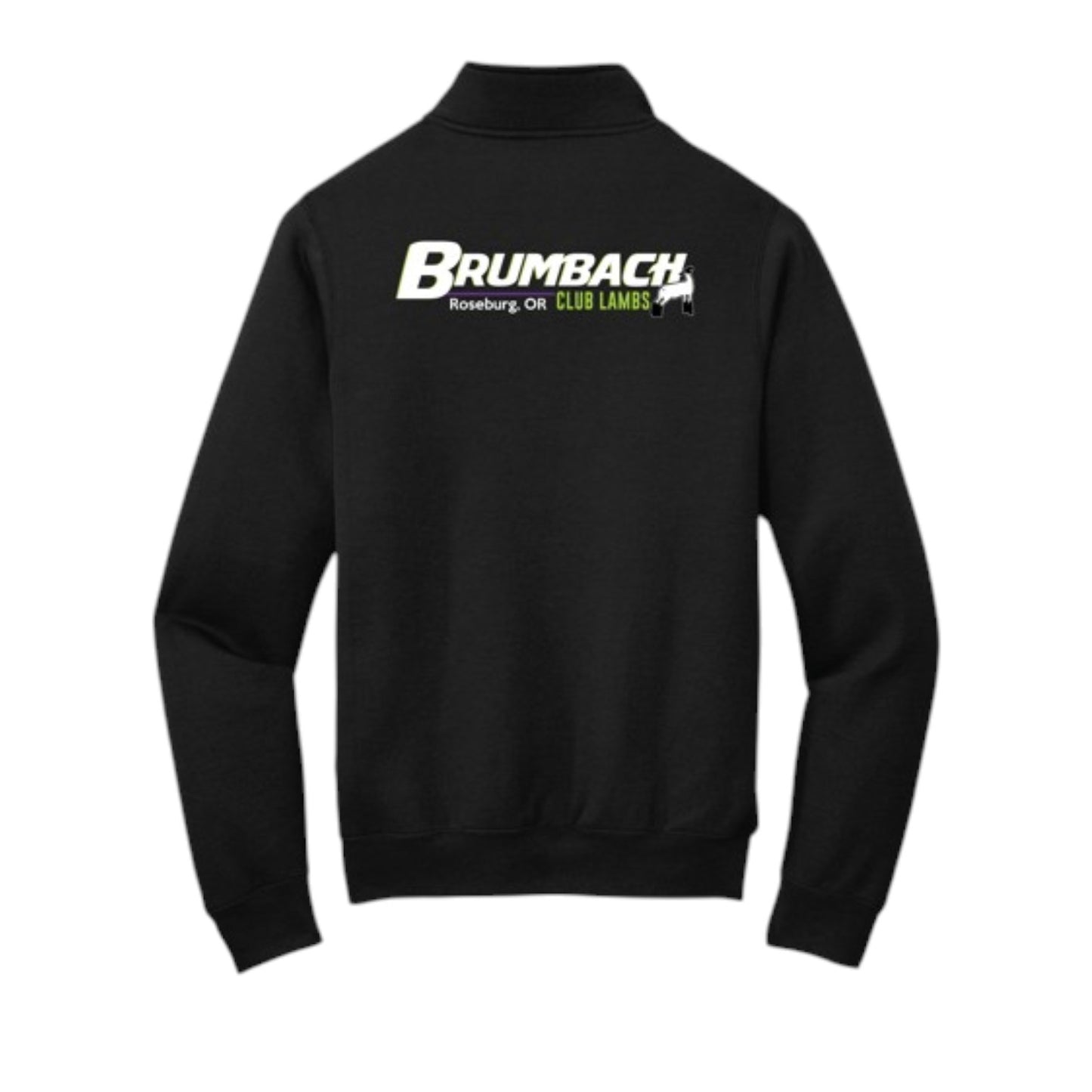 Brumbach Club Lambs Printed 1/4 Zip - Black PC78Q