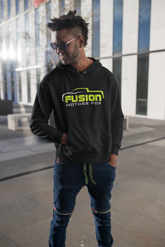 Fusion Motors Logo Hoodie Neon Yellow/White - Port PC78H Black