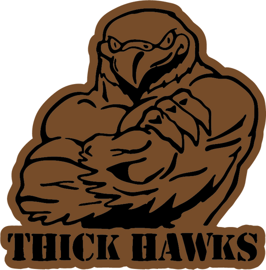 Granite State Apparel - Thick Hawk Patch Rawhide Leatherette